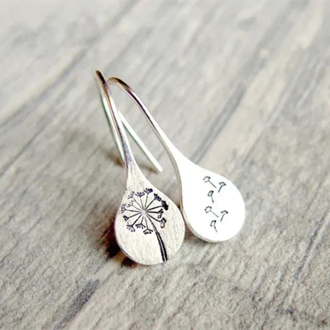 Levoire | Sterling Boucles D'Oreilles Hopeakorvakorut Voikukkalehtihopea