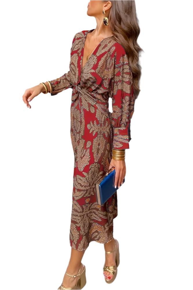 Levoire | Robe Décolletée En V Pour Femmes Rot