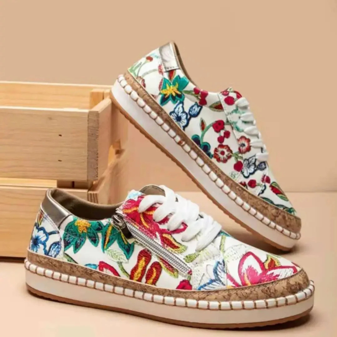 Levoire | Baskets À Imprimé Floral Pour - Femmes - À Lacets Multi Couleur