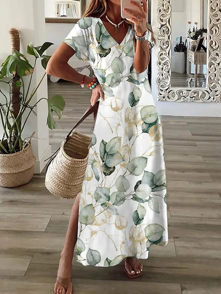 Levoire | Robe décontractée imprimée avec décolleté en V 2XL
