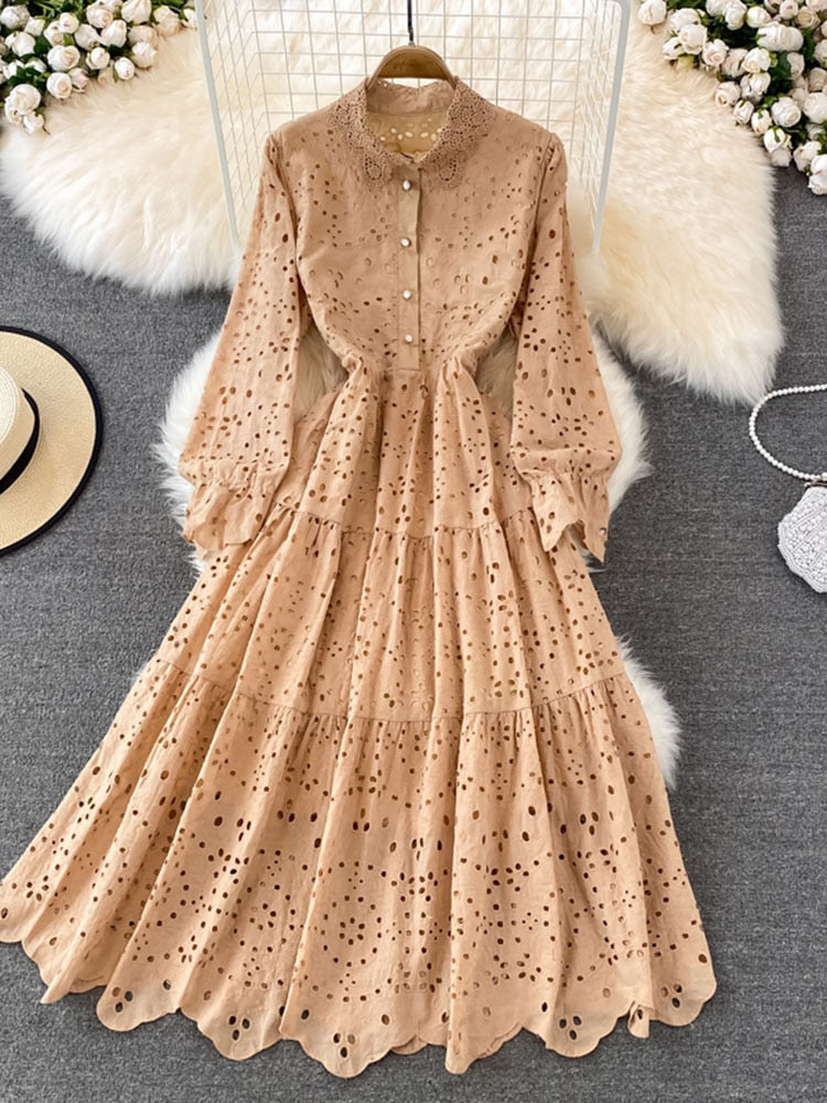 Levoire | Robe À Manches Longues Ösen Une taille Khaki