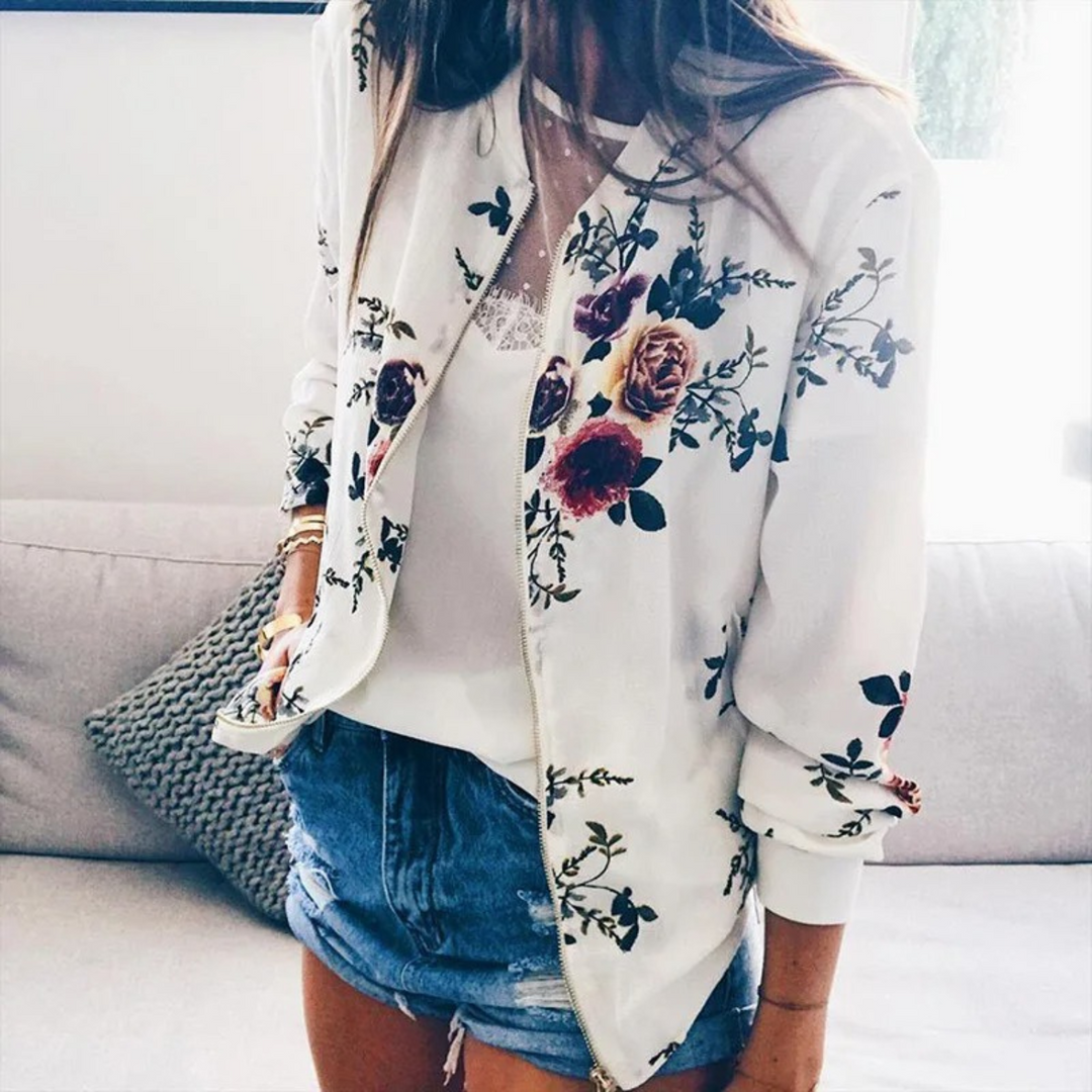Levoire | Manteau d'été à imprimé floral Blanc