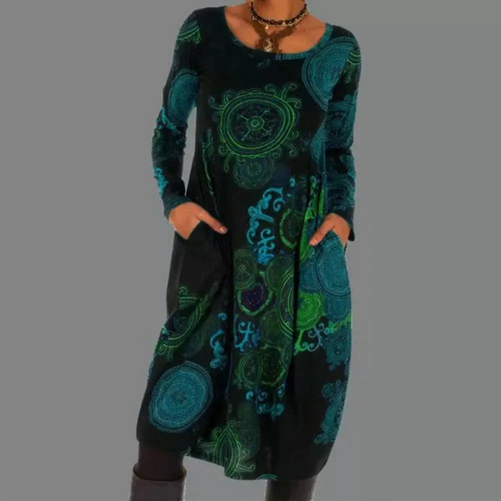 Levoire | Robe tendance pour femmes Robe vintage Boho Bleu