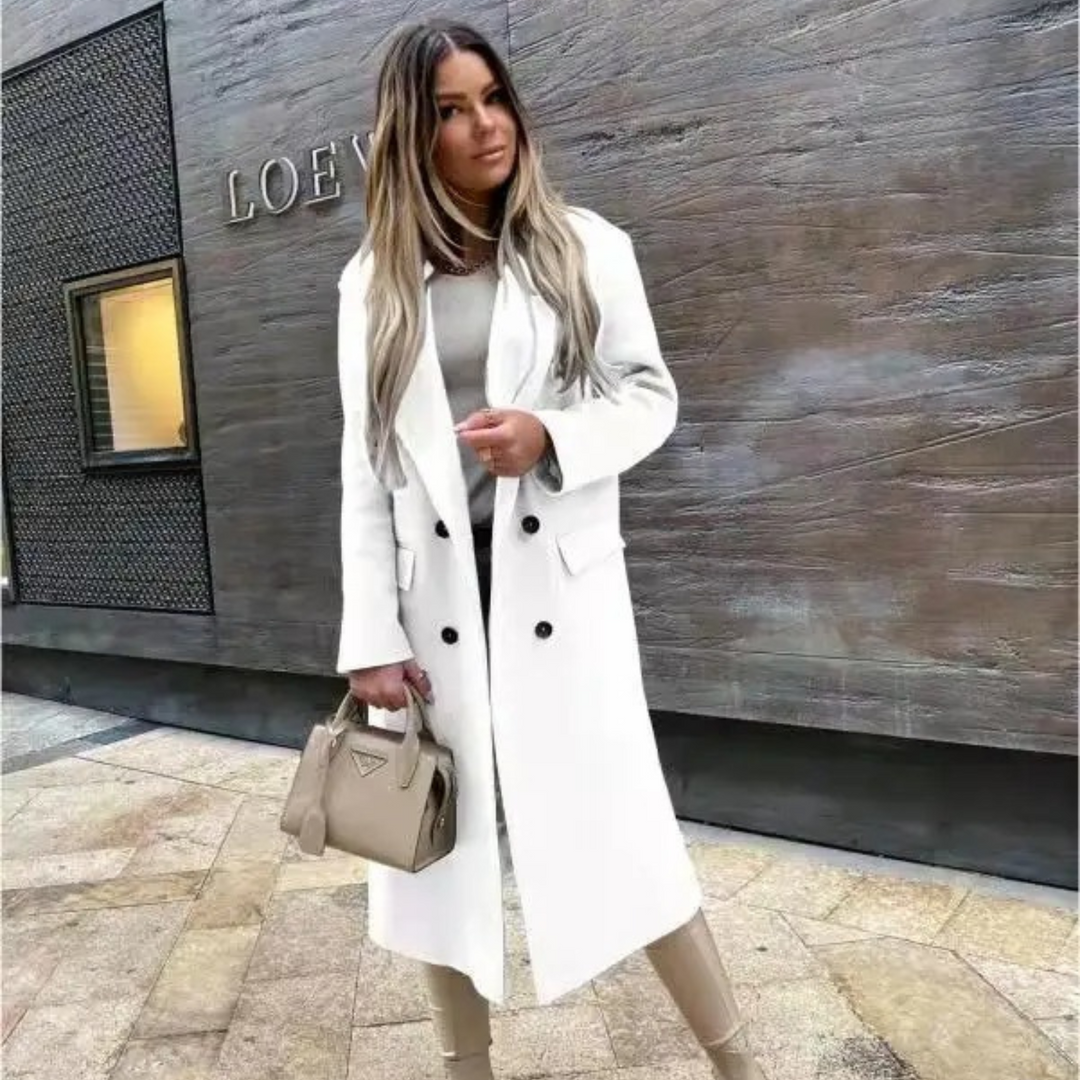 Levoire | Manteau Trench Grande Taille Élégant Blanc