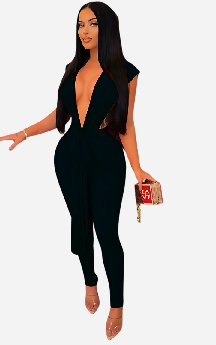 Levoire | Femmes Profonde Soirée Coupe Glamour Et Charme Noir