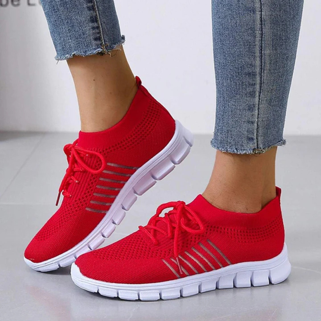 Levoire | Baskets Respirantes Et Élégantes Pour - Femmes - À Lacets Rouge