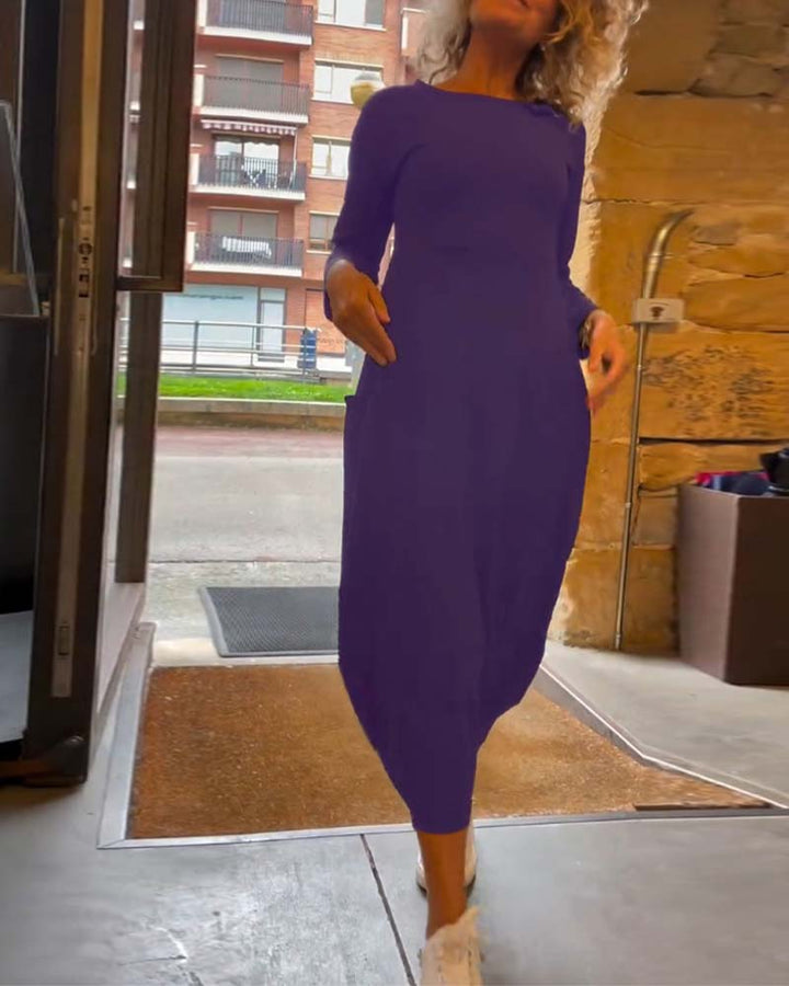 Levoire | Robe Sweatshirt Longue Violet