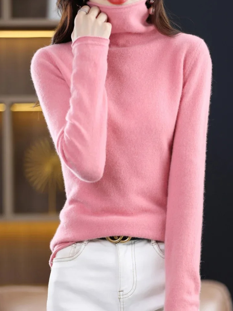 Levoire | Chemise à col pour femmes Pull élégant, doux et chaud Rosa