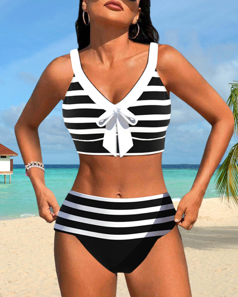 Levoire | Bikini Rayé Ajusté