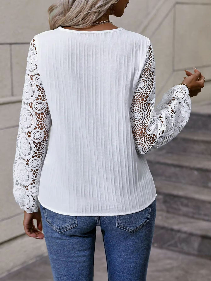 Levoire | Chemisier Spitz Avec Décolleté En V Et Manches En Crochet