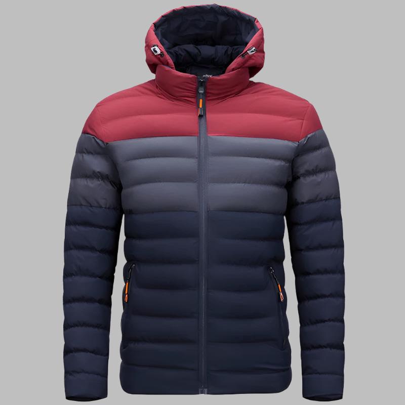 Levoire | Veste D'Hiver Légère Et Chaude Pour Hommes Avec Capuche Amovible Bleu foncé