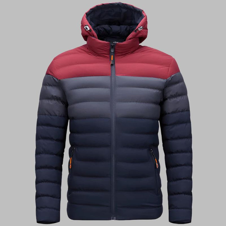 Levoire | Veste D'Hiver Légère Et Chaude Pour Hommes Avec Capuche Amovible Bleu foncé