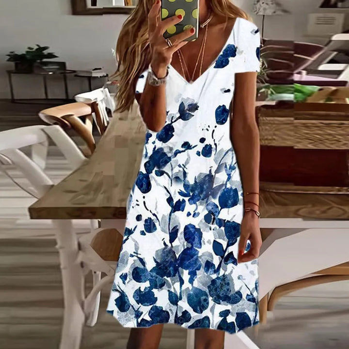 Levoire | Robe D'Été Gracieuse Bleu