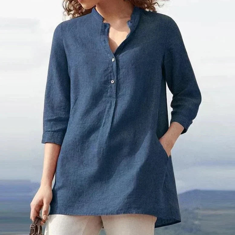 Levoire | Blouse Confortable Pour Toute Occasion Bleu foncé
