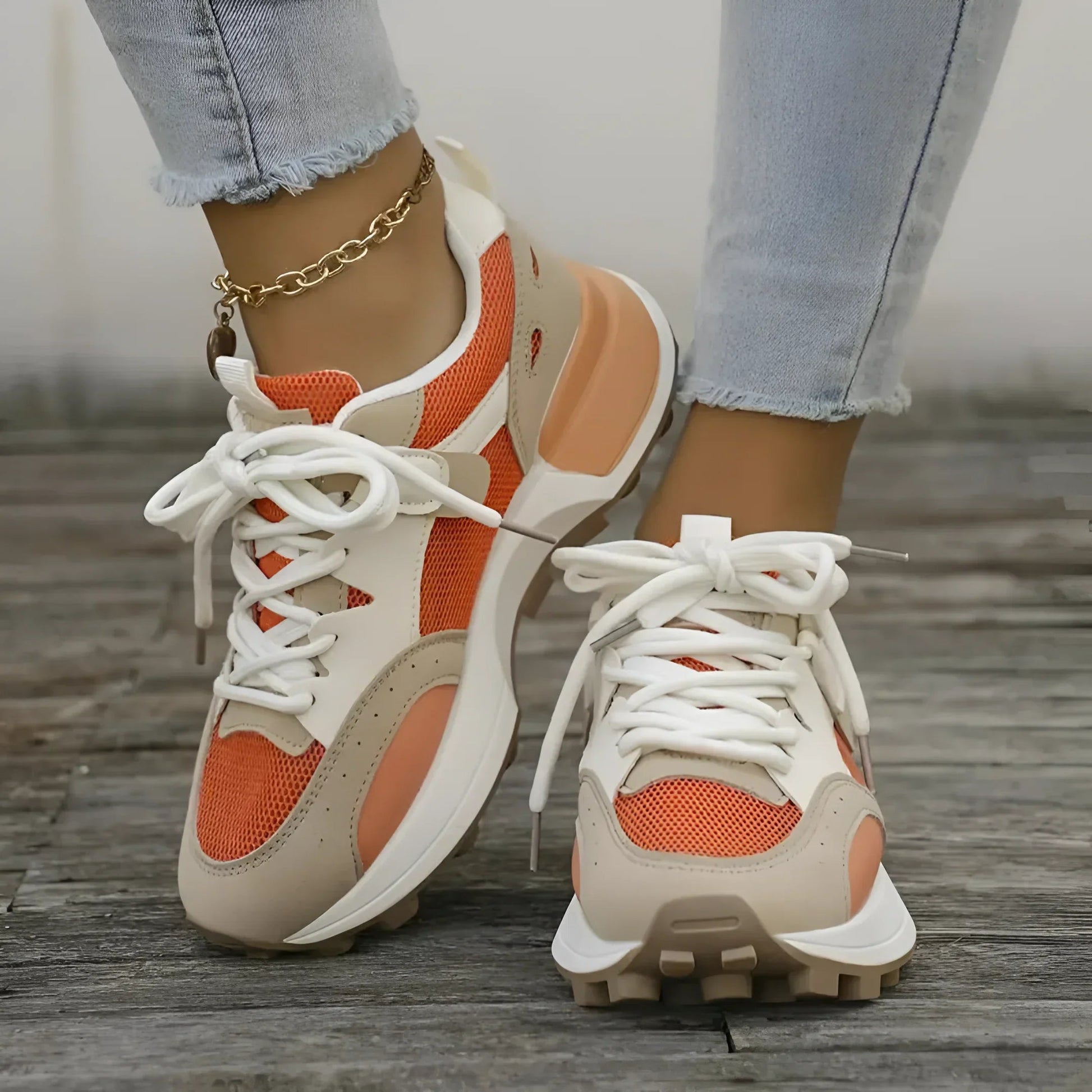 Levoire | Bottes À Talons Hauts Confortables Et Sécurisées Avec Fermeture Éclair Orange