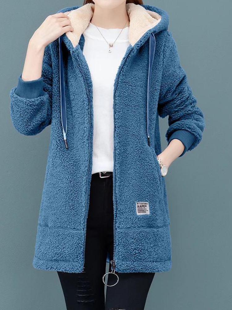 Levoire | Veste à capuche en polaire Bleu
