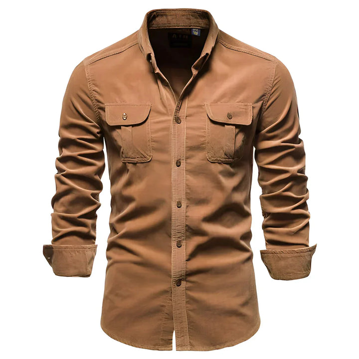 Levoire | Chemise Décontractée Pour Hommes Braun