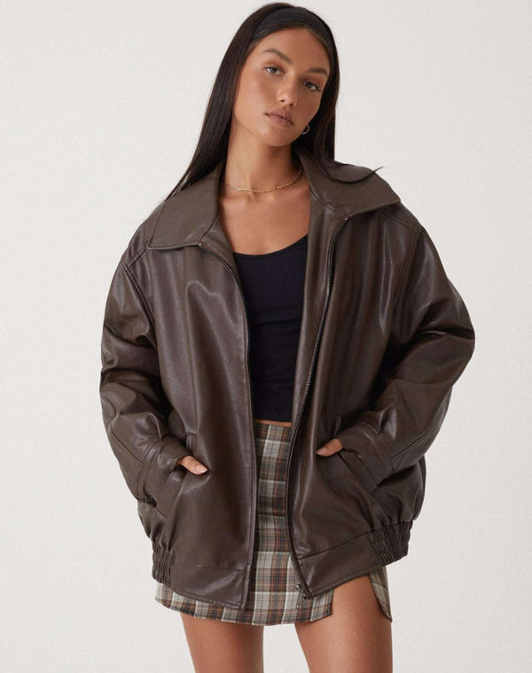 Levoire | Veste Femme Avec Design Tombant Ample Braun