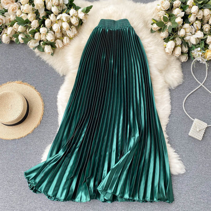 Levoire | Légère Jupe Plissée De Luxe Une taille Vert