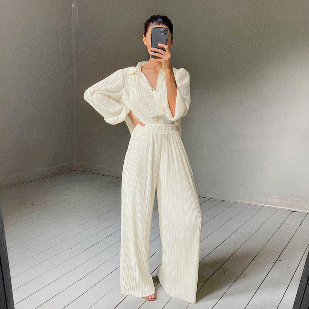 Levoire | Pièce Long Set Pour Femmes Élégante Et Confortable Tenue Beige