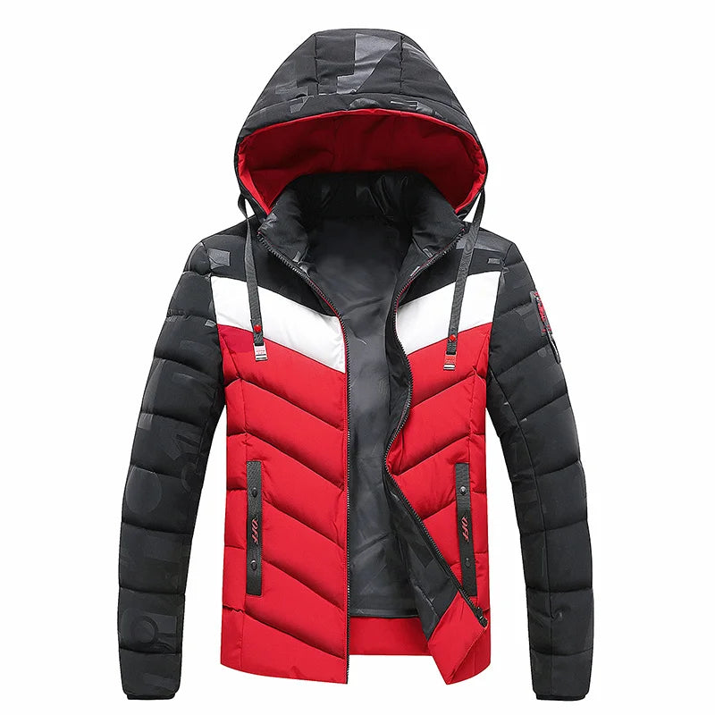 Levoire | Parka Idéal Veste Pour Hommes Noir rouge