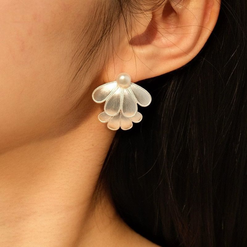 Levoire | Boucles D'Oreilles À Fleurs À Deux Couches