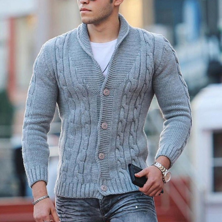 Levoire | Pull Over Chaleur Pour Hommes Classique Gris