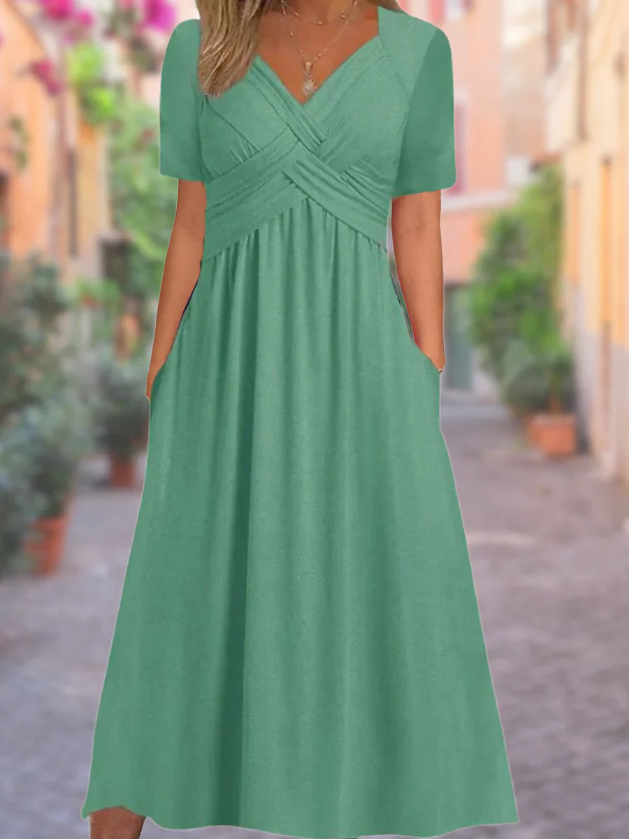 Levoire | Robe simple à encolure en V Vert