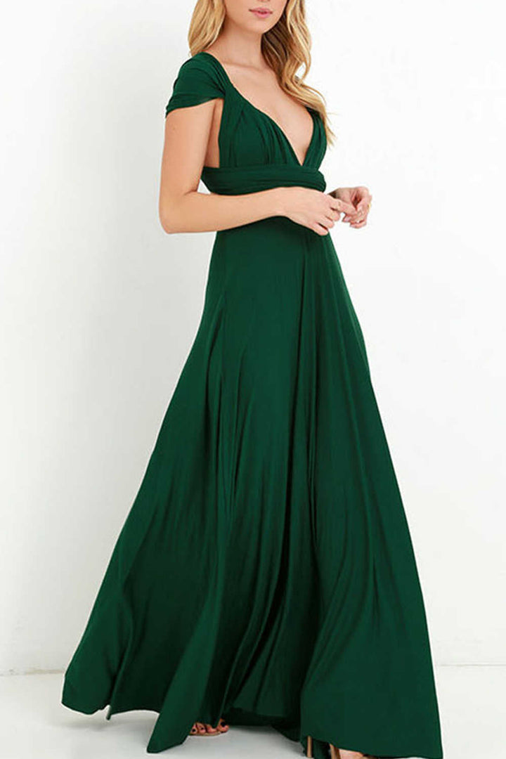 Levoire | Robe dos nu avec fente avant pour le bal de fin d'année Vert