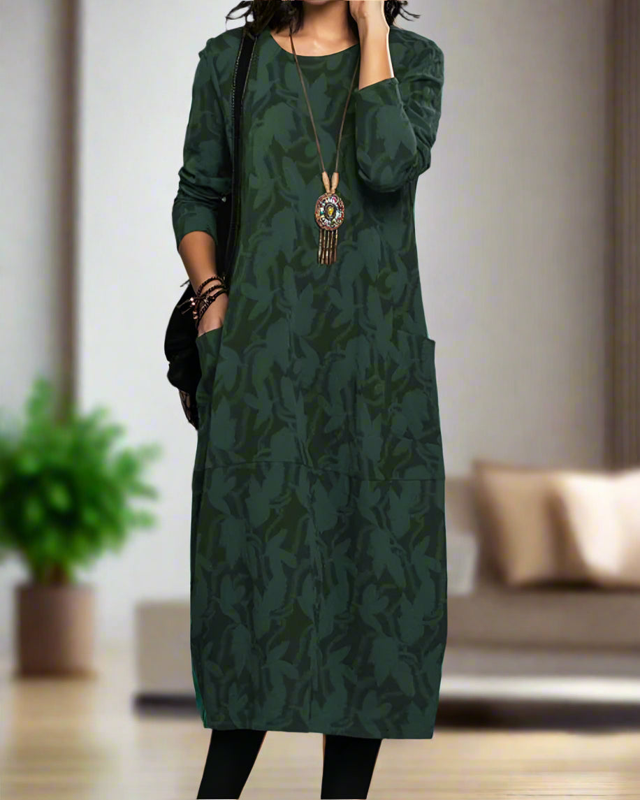 Levoire | Robe À Manches Longues, Avec Imprimé Accrocheur Et Poches Confortables