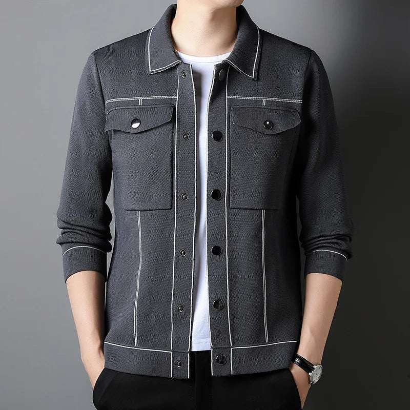 Levoire | Cardigan pour hommes au look classique Gris