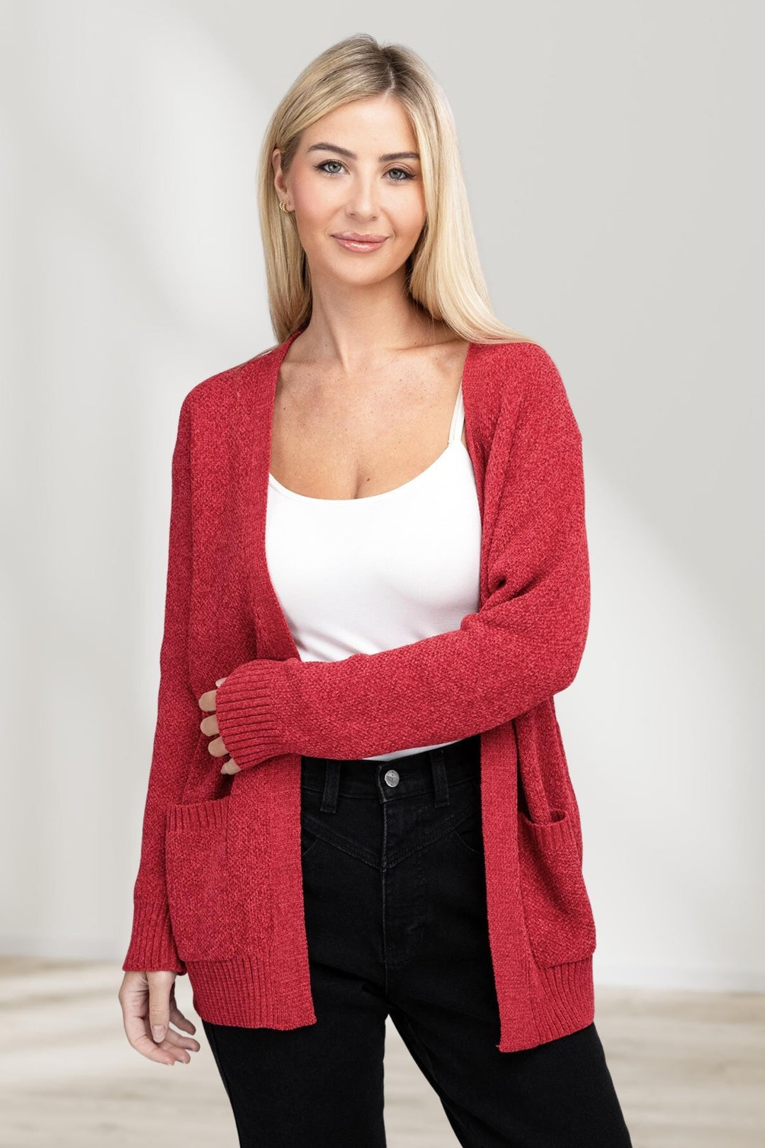 Levoire | Cardigan Sweat Ouvert Pour Toutes Les Occasions Rot