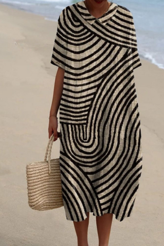 Levoire | Flieendes Robe Avec Des Motifs Gomtriques