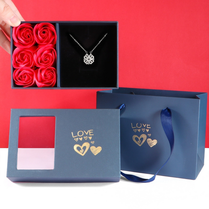 Levoire | Chaîne De Diamant De Luxe Or Espoir avec des roses d'argent