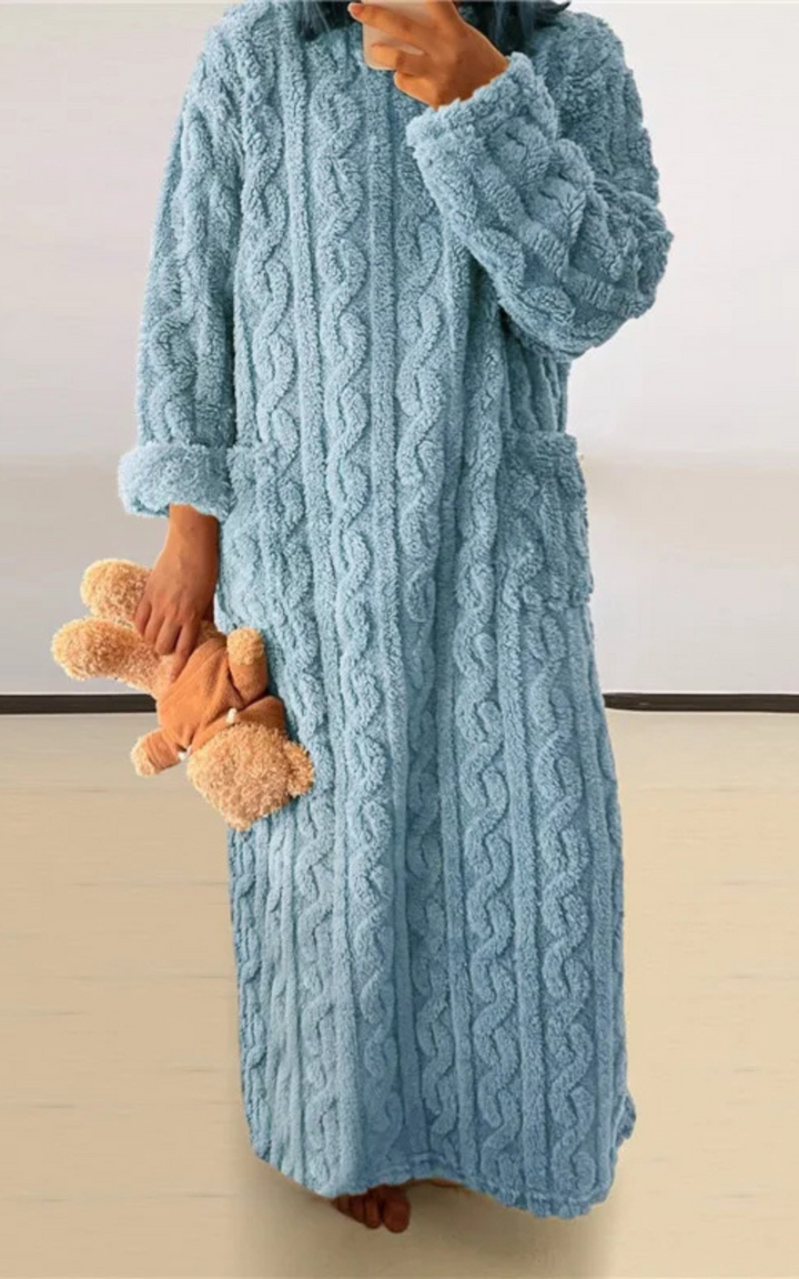 Levoire | Femme Fleece Pyjama Extrême Douceur Et Confort Bleu