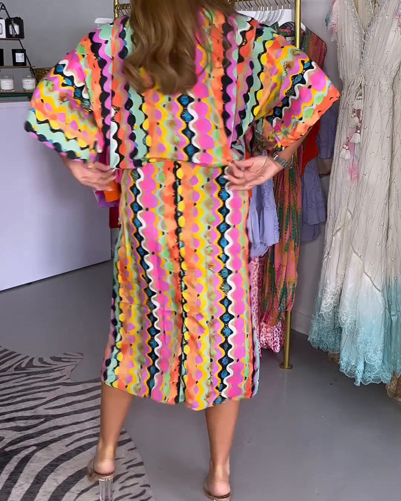 Levoire | Robe À Encolure En V Avec Manches Mi-Longues