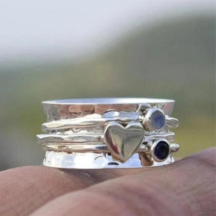 Levoire | Bague Cœur Spinner Argent 11