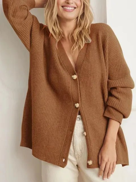 Levoire | Gilet Tricot Cocoon Confortable Braun