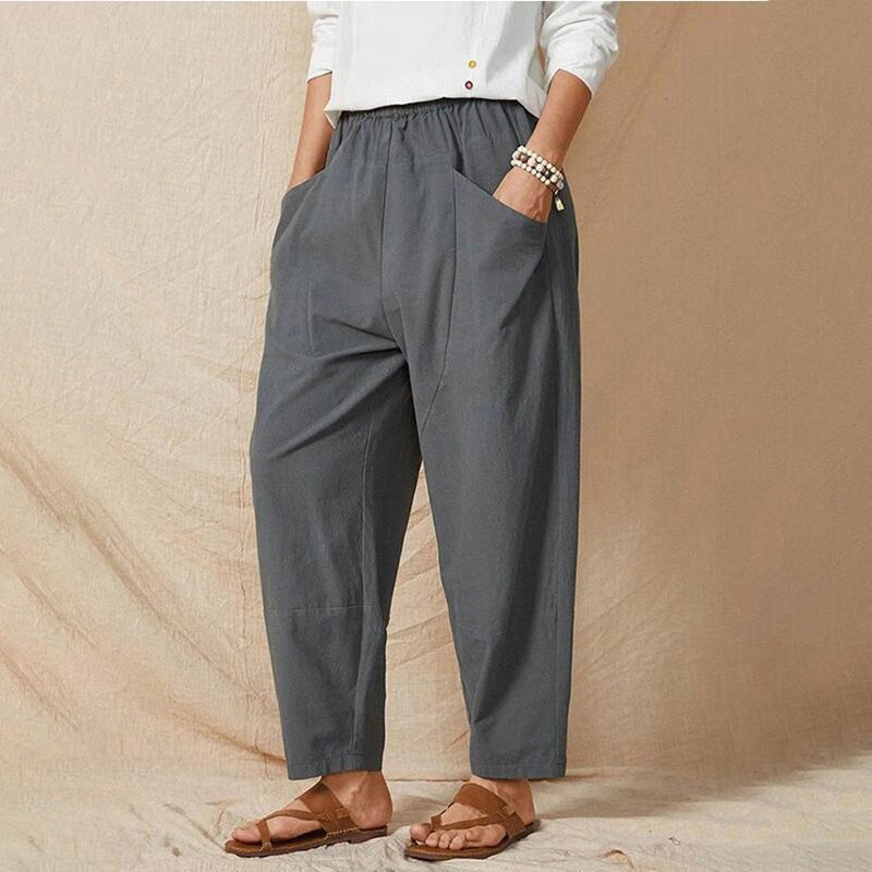 Levoire | Pantalons D'Été Colorés Et Légers Pour Femmes Gris
