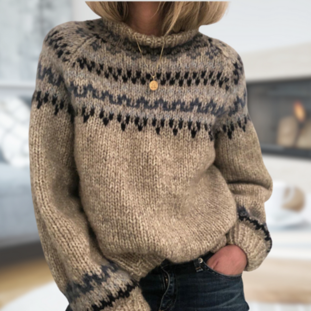 Levoire | Pull classique pour femmes chaud Gris
