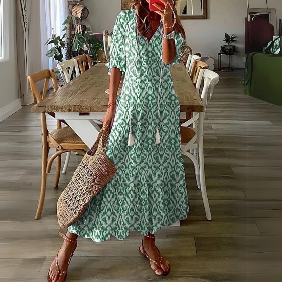 Levoire | Robe Maxi À Imprimé Floral Vert