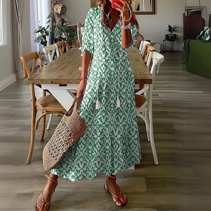 Levoire | Robe Maxi À Imprimé Floral Vert