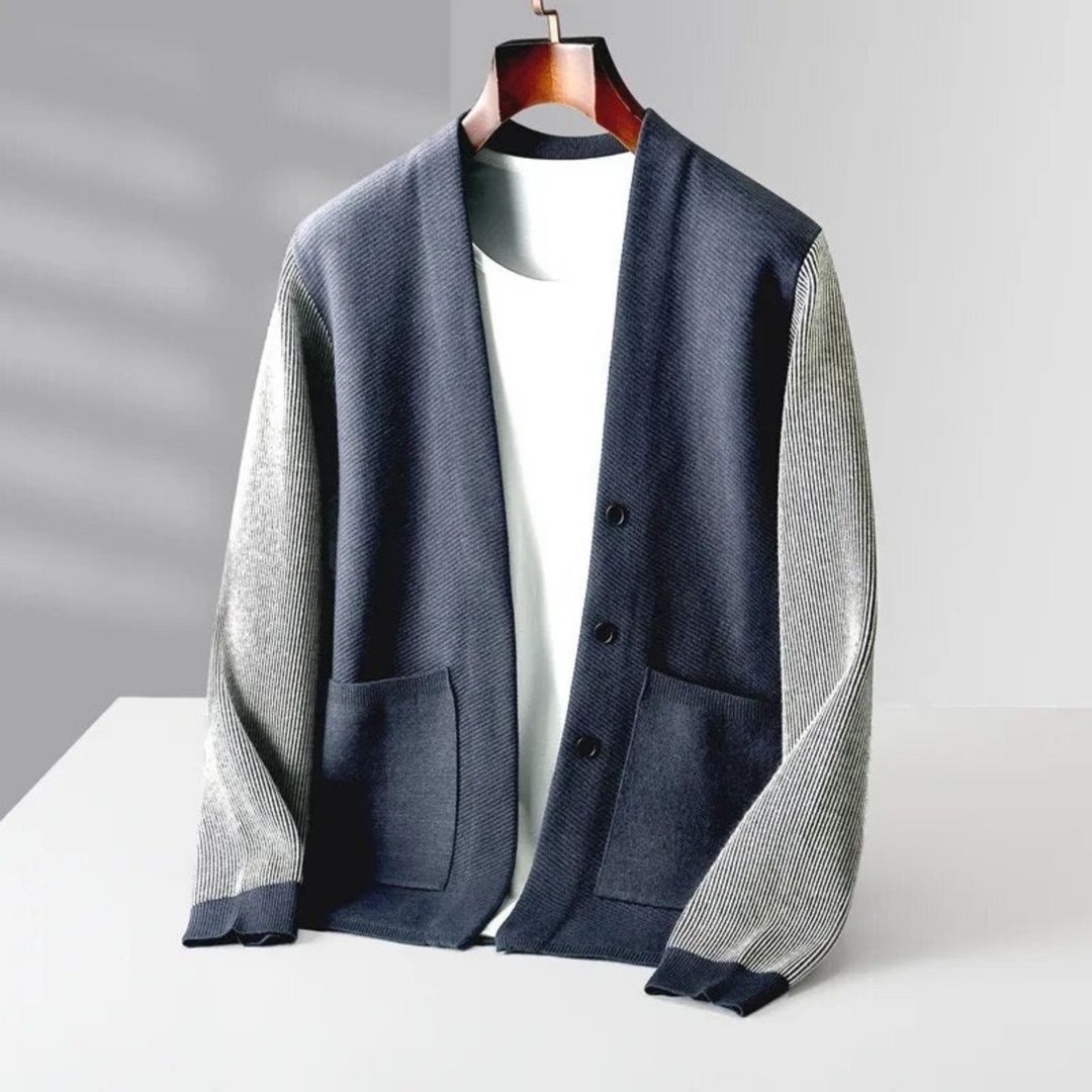 Levoire | Gilet En Tricot Chaud Pour Hommes Pour Les Jours Frais Blau Stein