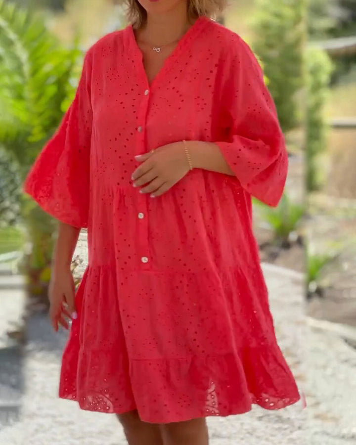 Levoire | Robe d'été fluide pour femme - Rouge