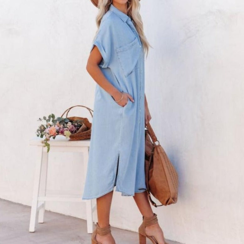 Levoire | Robe Denim Boutonnée Printemps Été