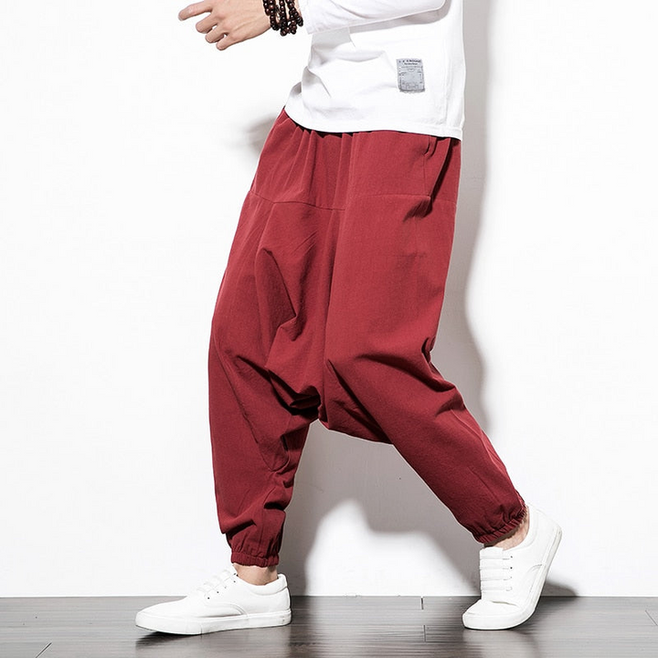Levoire | Pantalon de jogging tendance pour hommes Pantalon de sport décontracté pour hommes Baggy Rouge