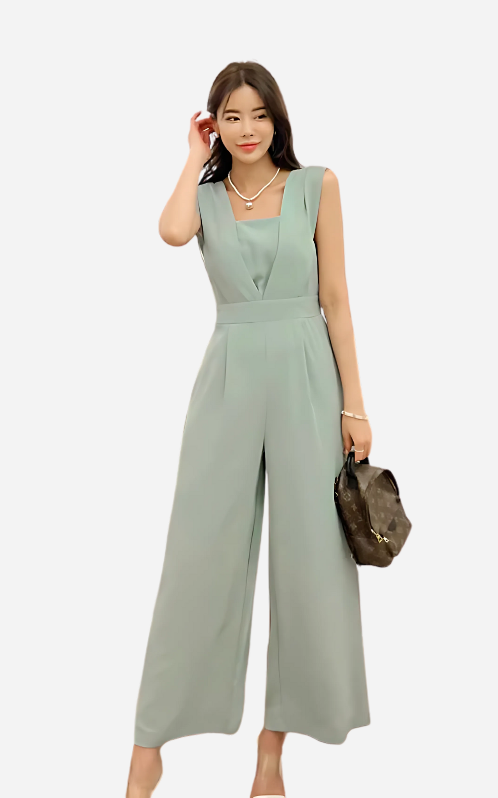 Levoire | Long Light Green Elegant Stylish And Feminine Vert