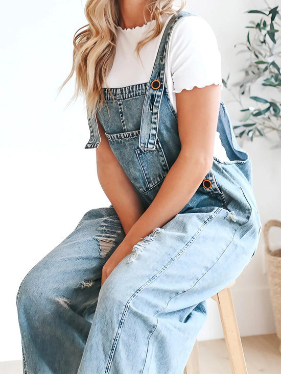 Levoire | Femme Salopette en Denim Décontractée Confortable & Élégante