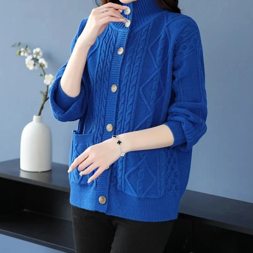 Levoire | Cardigan en maille pour femme à col et boutons