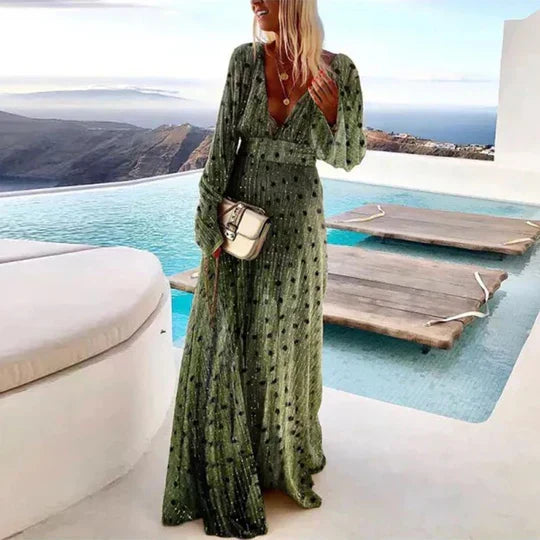 Levoire | Robe Maxi Plissée Élégante Pour Femmes 2XL